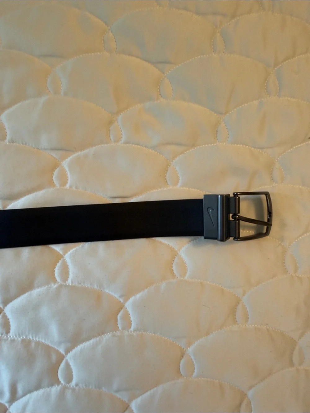 Nike Men's Black Reversible Leather Belt with Matte Buckle